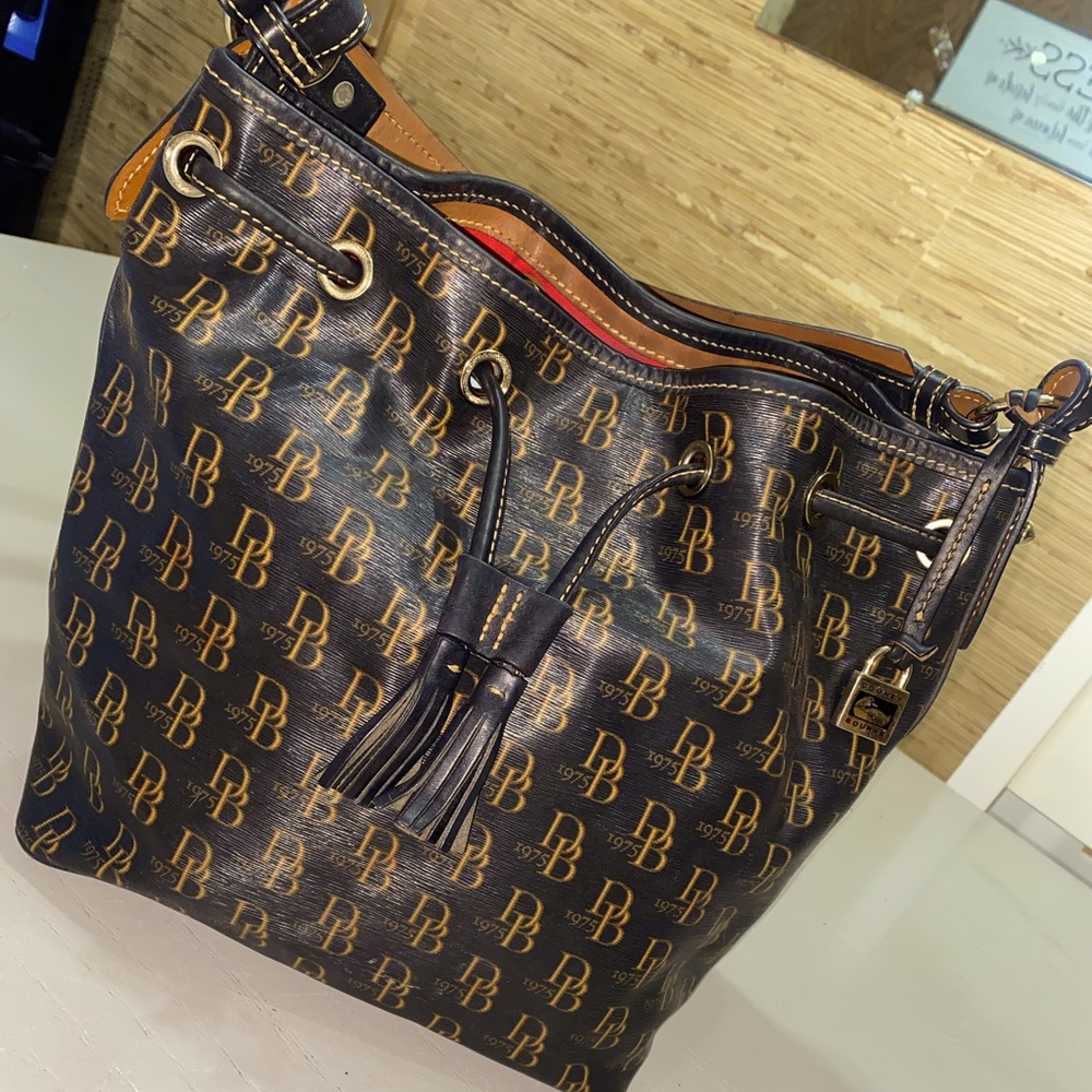 Dooney and Bourke 1975 Signature Drawstring Bag